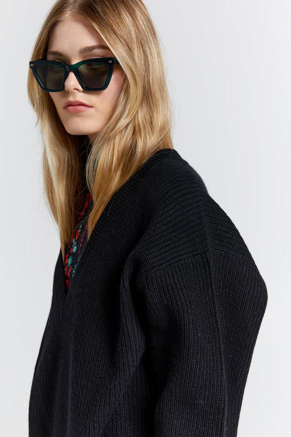 Karen Walker Naomi Oversized Cashmere Sweater Black