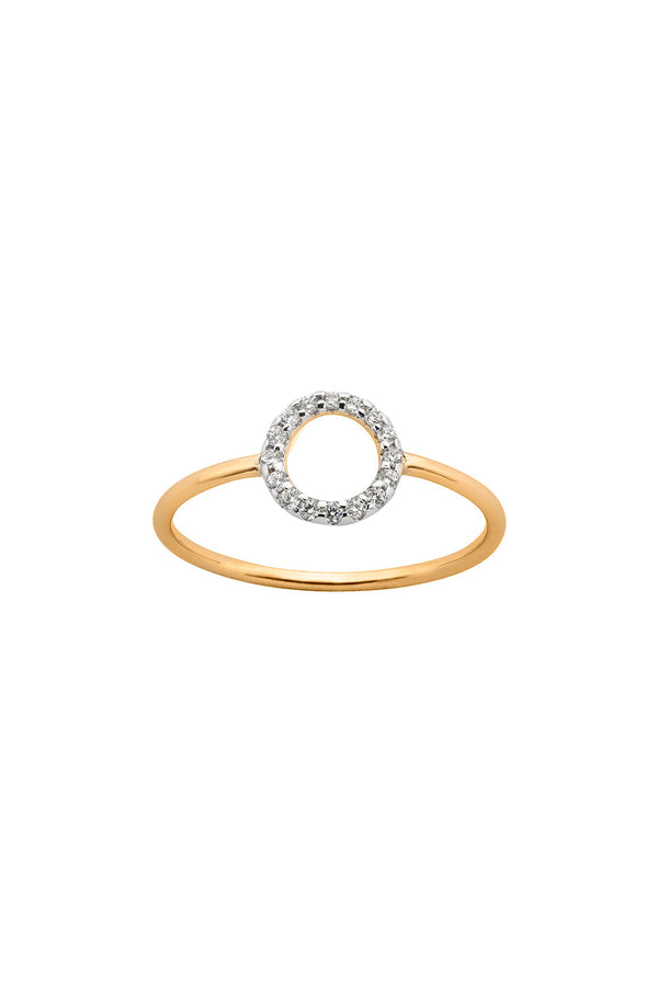 karen walker Orbit Diamond Ring 9ct Gold .11ct Diamond
