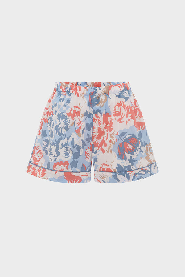 karen walker Ornamental Floral Boxer Short Cerulean Blue