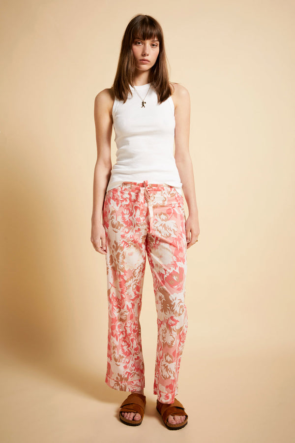 Karen Walker Ornamental Floral Full Length Pant Shell Pink