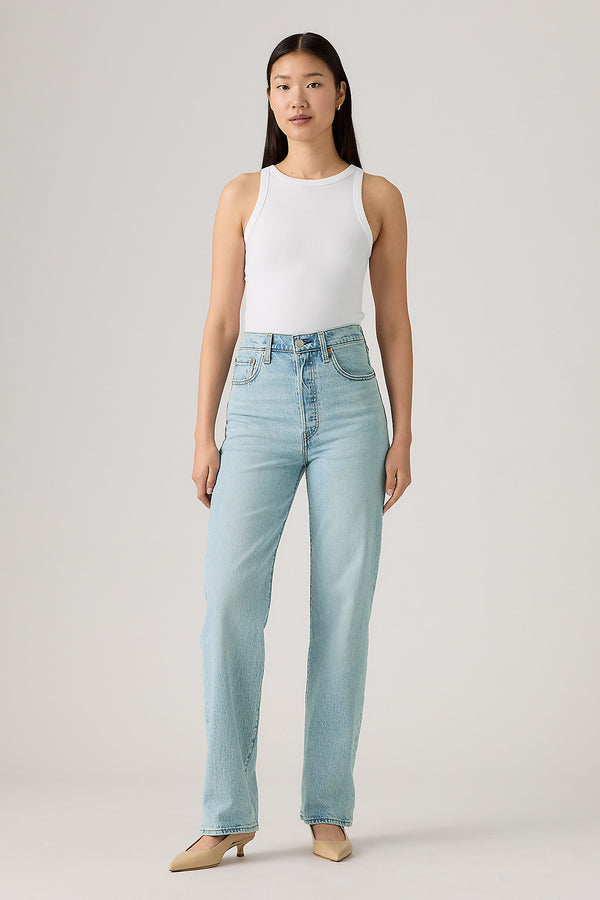 karen walker Ribcage Full-Length Jeans Blasted Stone Clean