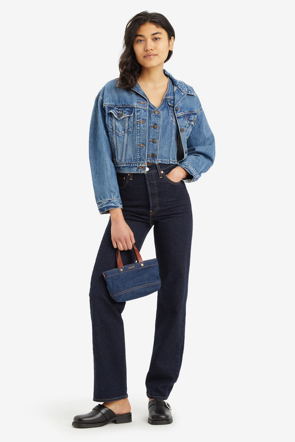 Karen Walker Ribcage Full-Length Jeans Small Course Blue
