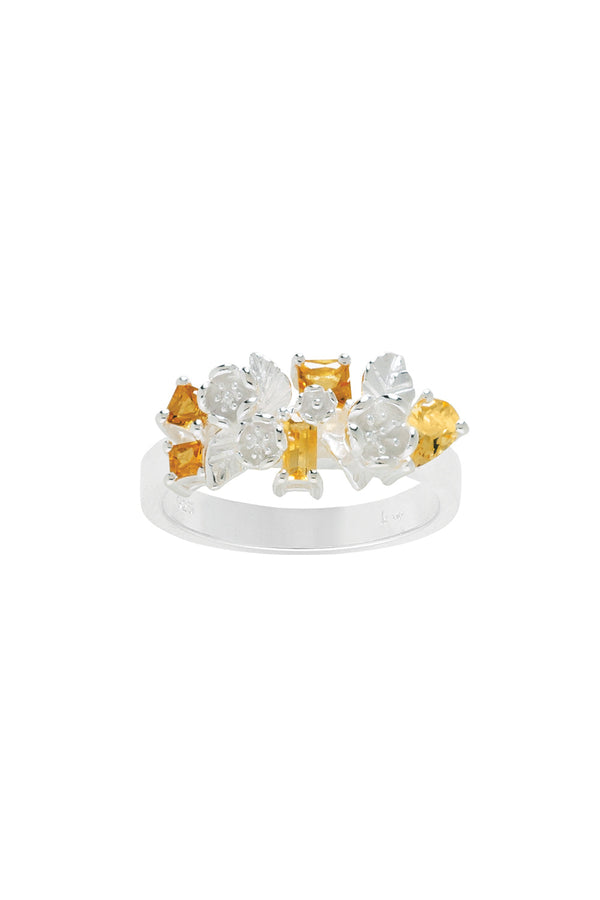 karen walker Rock Garden Flowers Ring Silver & Citrine