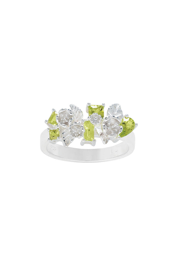 karen walker Rock Garden Flowers Ring Silver & Peridot