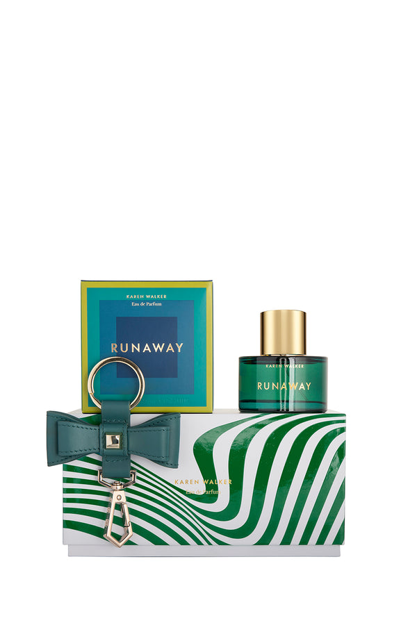 karen walker Runaway 60ml set with Green Leather Keyring