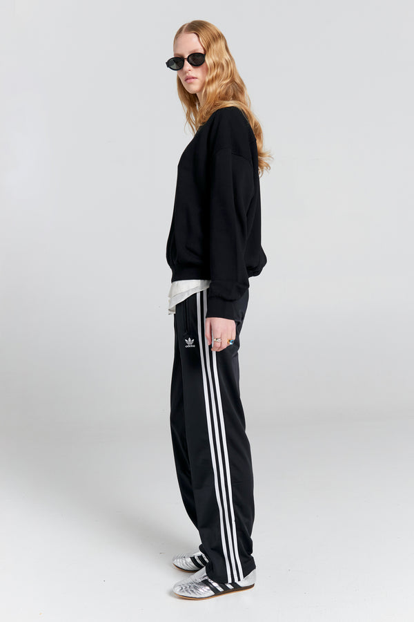 Karen Walker Runaway Girl Organic Cotton Crewneck Sweatshirt Black