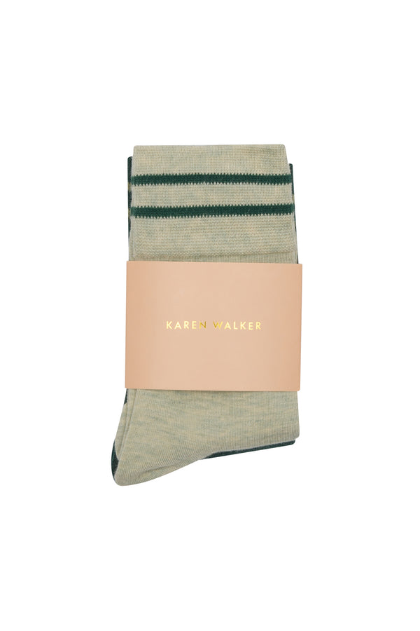 Karen Walker Runaway Girl Socks 2 Pack Dark Green/Sage