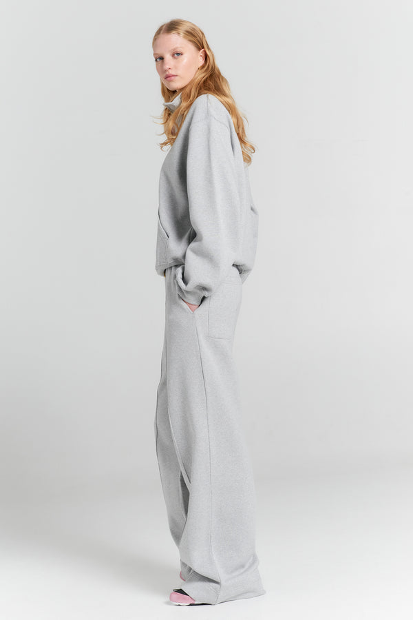 Karen Walker Runaway Girl Zip-Up Sweatshirt Grey Marle