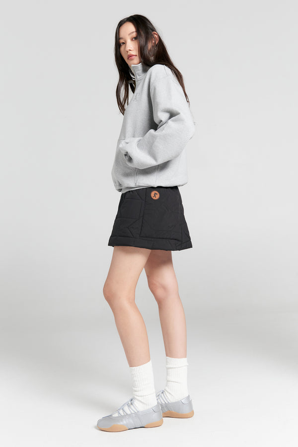 Karen Walker Runaway Scrawl Zip-Up Sweatshirt Grey Marle