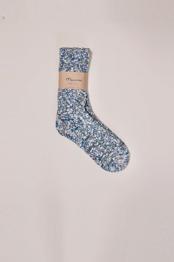 karen walker Slub Nep Twister Heather Multi Mix Socks Blue