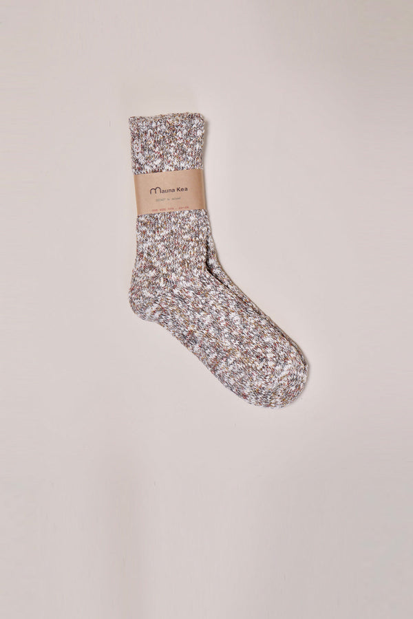 karen walker Slub Nep Twister Heather Multi Mix Socks Gray