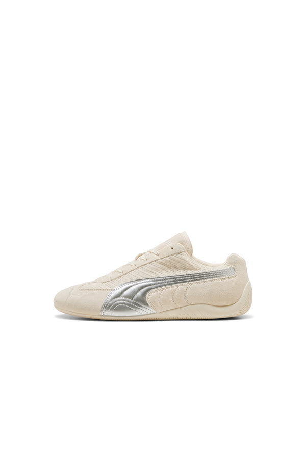 Karen Walker Speedcat Premium Frosted Ivory/Matte Silver