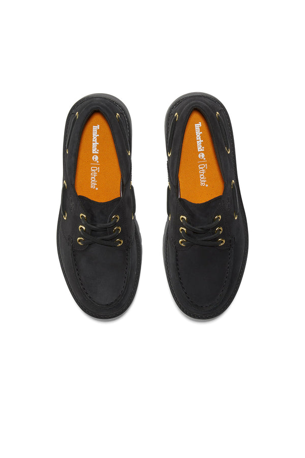 Karen Walker Stone Street 3-Eye Lug Boat Shoe Black