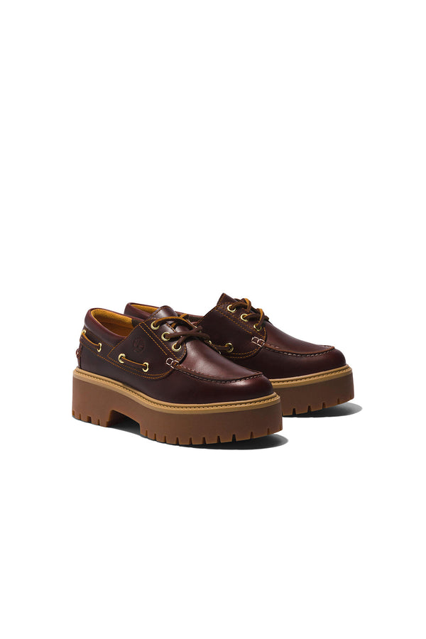Karen Walker Stone Street 3-Eye Lug Boat Shoe Burgundy