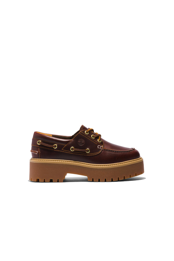 Karen Walker Stone Street 3-Eye Lug Boat Shoe Burgundy