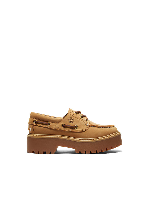 Karen Walker Stone Street 3-Eye Lug Boat Shoe Wheat
