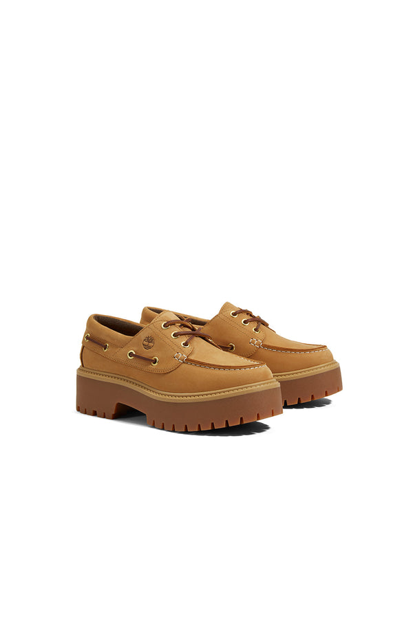 Karen Walker Stone Street 3-Eye Lug Boat Shoe Wheat