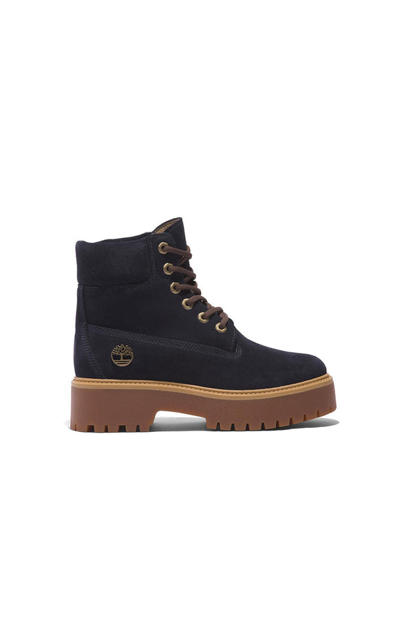 Karen Walker Stone Street 6-Inch Waterproof Boot Dark Blue Suede