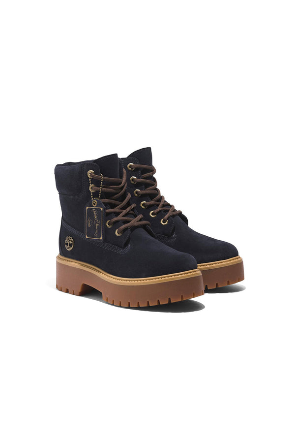 Karen Walker Stone Street 6-Inch Waterproof Boot Dark Blue Suede