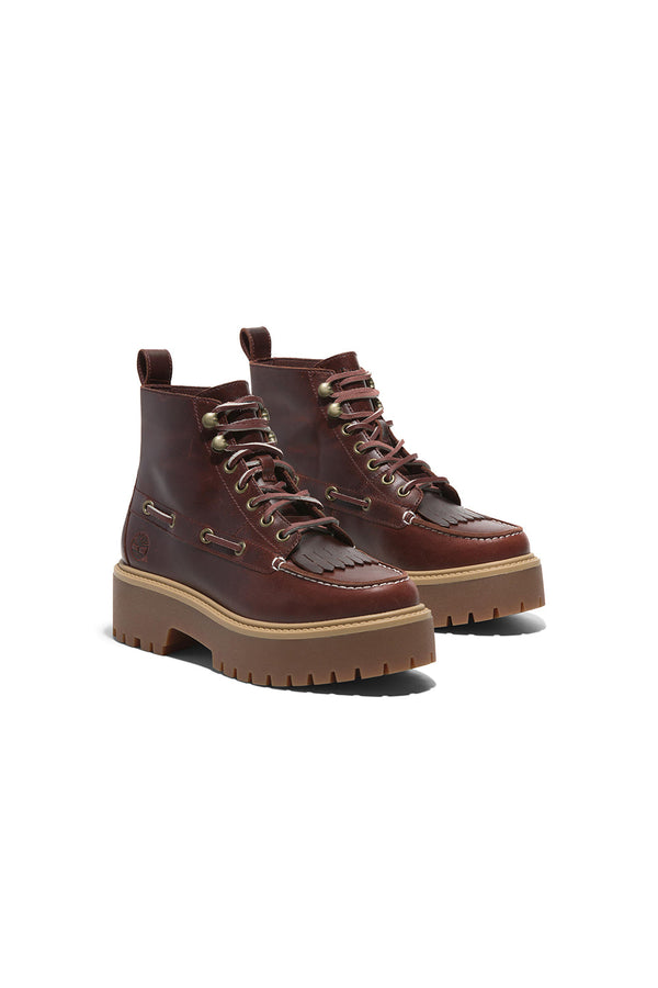 Karen Walker Stone Street Midi Boot Burgundy Full Grain