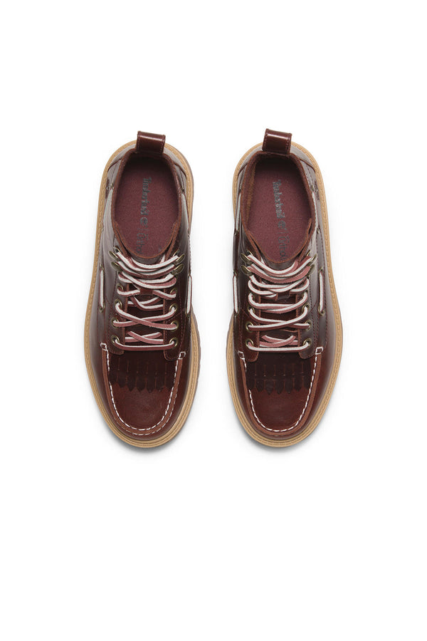 Karen Walker Stone Street Midi Boot Burgundy Full Grain