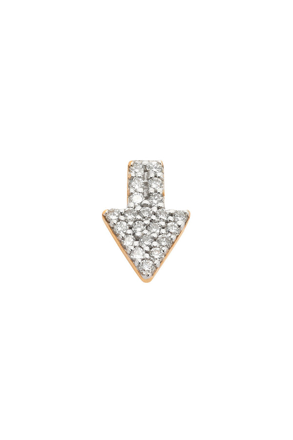 Karen Walker Superfine Arrow Stud Half 9ct Gold .125ct Diamond