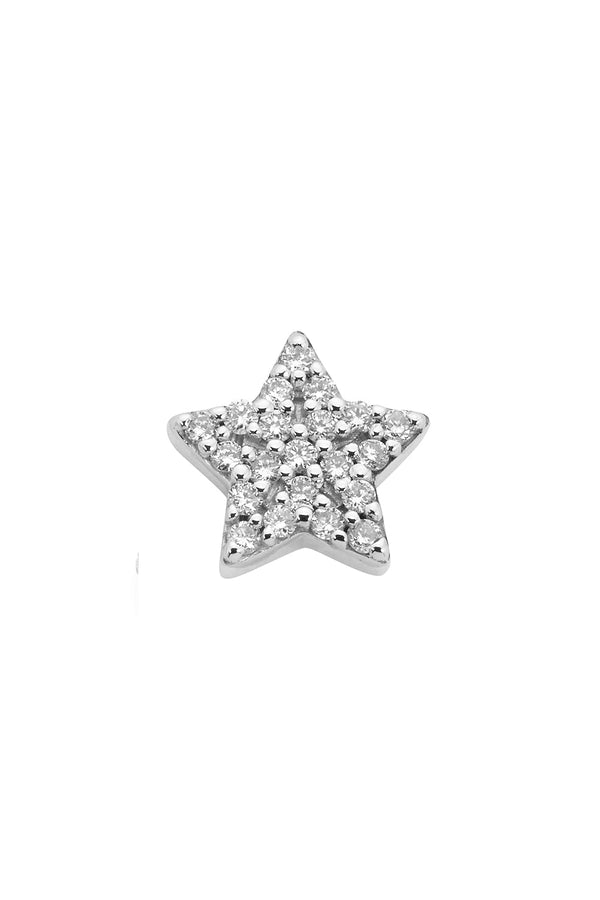Karen Walker Superfine Star Stud Half 9ct White Gold .13ct Diamond