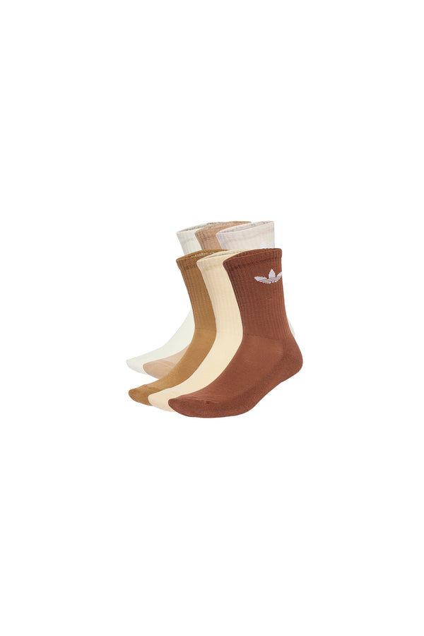 karen walker Trefoil Cushion Crew Socks 6 Pairs Cream White/Wonder Quartz/Sand Strata