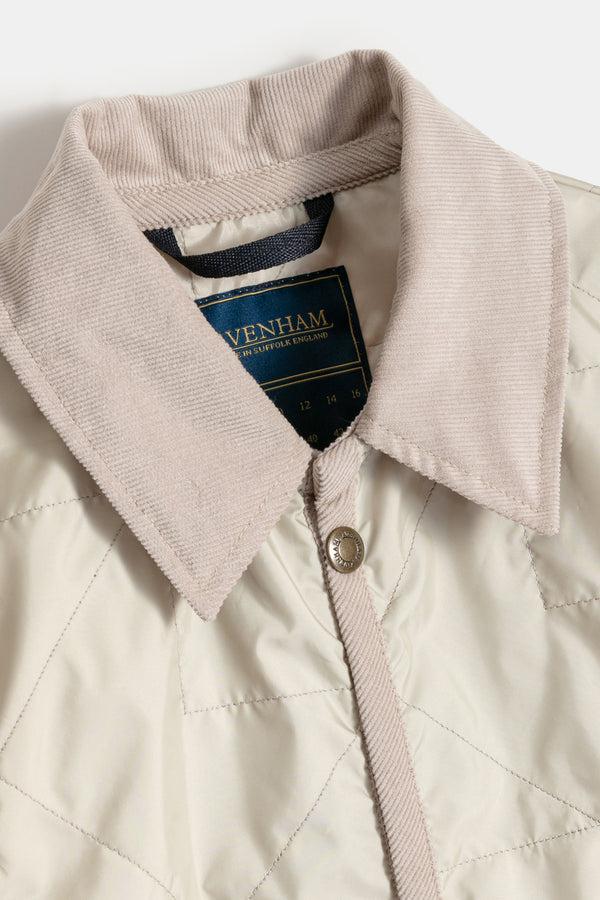 Karen Walker Unwadded Cropped Raydon Gilet Natural Clay