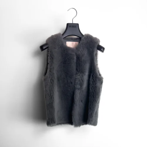 karl donoghue Cashmere Touch Shearling Classic Gilet