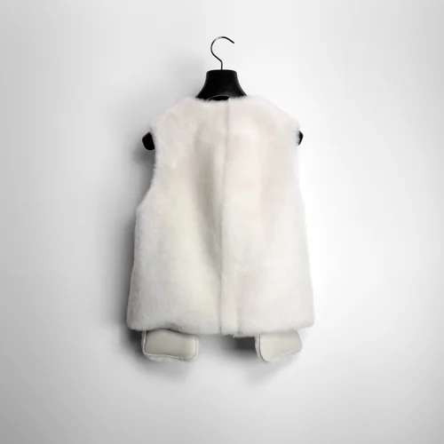 Karl Donoghue Cashmere Touch Shearling Pocket Gilet