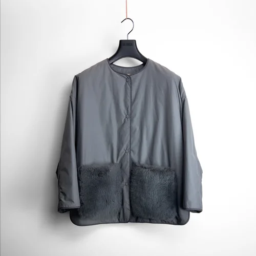 Karl Donoghue Compact Cotton & Cashmere Shearling Padded Jacket