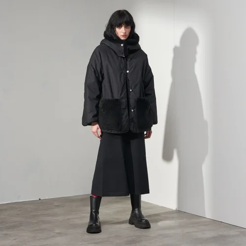 Karl Donoghue Compact Cotton & Cashmere Shearling Padded Jacket