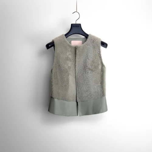 karl donoghue Feather Shearling Semi Tailored Gilet