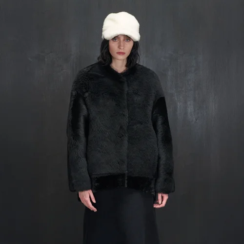 Karl Donoghue Cashmere Shearling Bomber Jacket