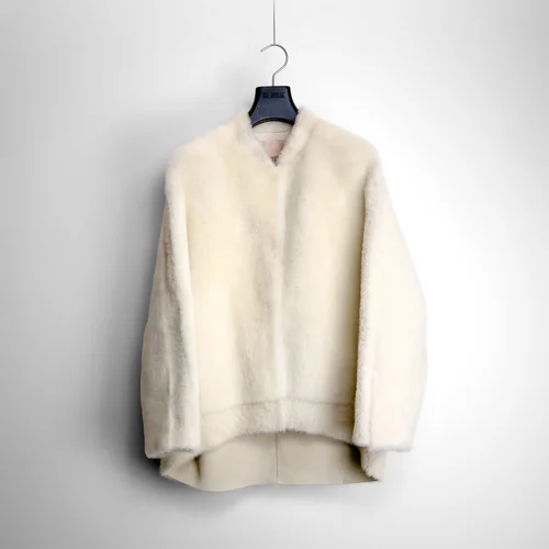 karl donoghue Cashmere Shearling Bomber Jacket