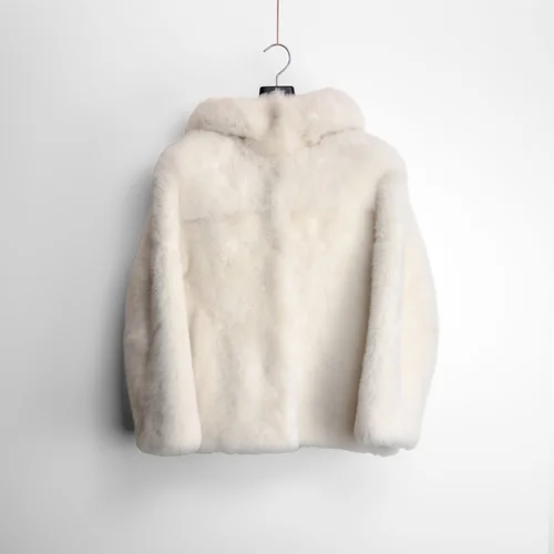 karl donoghue Cashmere Shearling Hooded Jacket