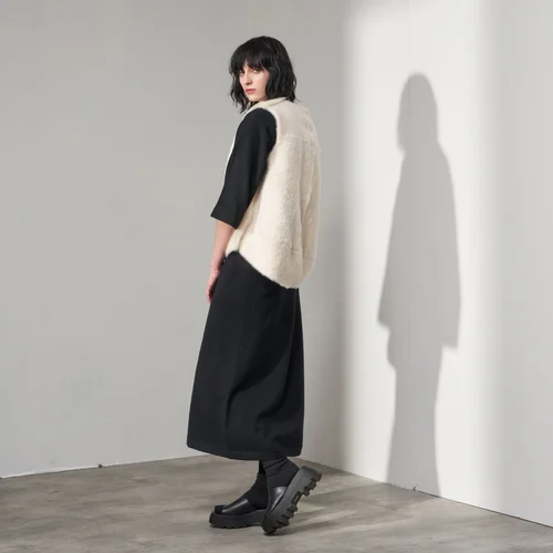 Karl Donoghue Cashmere Touch Shearling Wave Gilet