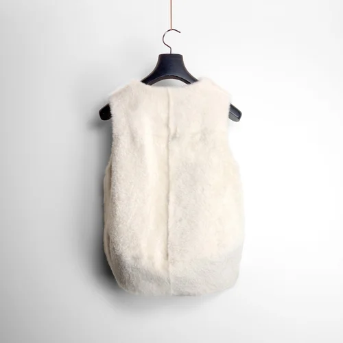 Karl Donoghue Cashmere Touch Shearling Wave Gilet