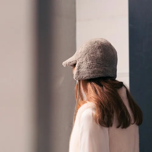 Karl Donoghue Chenille Shearling Aviator Cap
