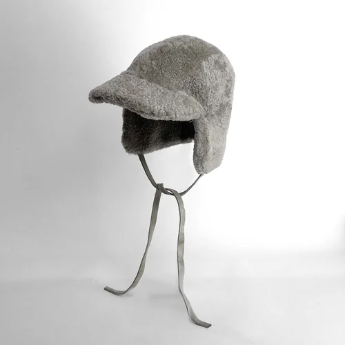 karl donoghue Chenille Shearling Aviator Cap