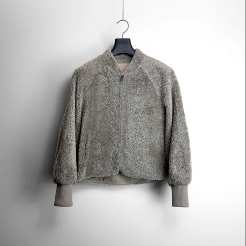 Karl Donoghue Chenille Shearling Blouson Jacket