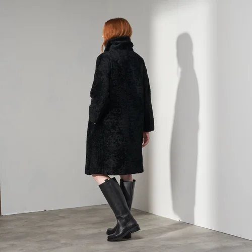 Karl Donoghue Chenille Shearling Classic Coat
