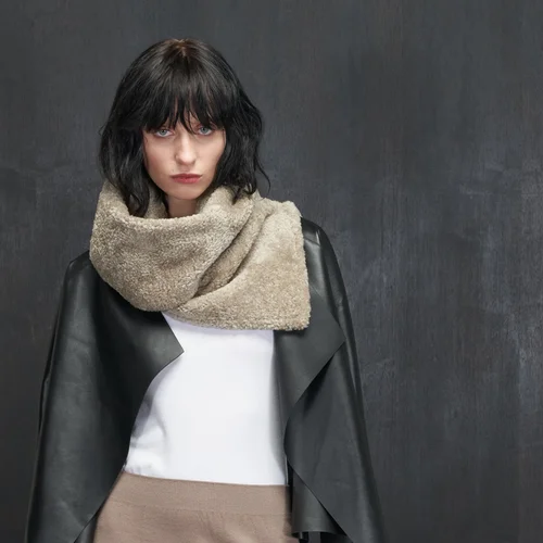 Karl Donoghue Chenille Shearling Scarf