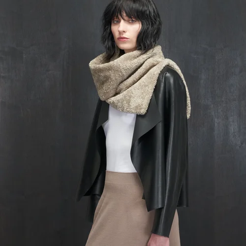 Karl Donoghue Chenille Shearling Scarf