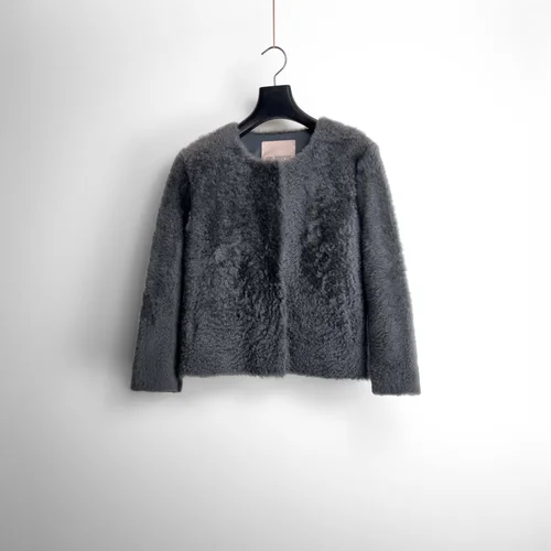 Karl Donoghue Feather Shearling Neat Jacket