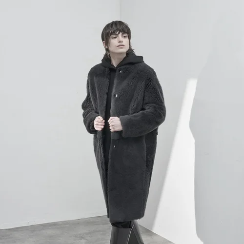 Karl Donoghue Shearling Cocoon Coat