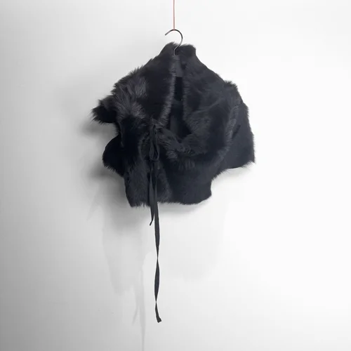 karl donoghue Toscana Shearling Tie Shrug