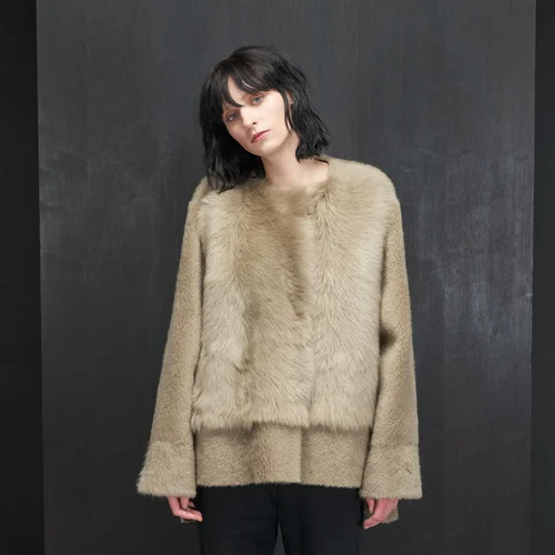 Karl Donoghue Toscana And Feather Shearling Panelled Jacket