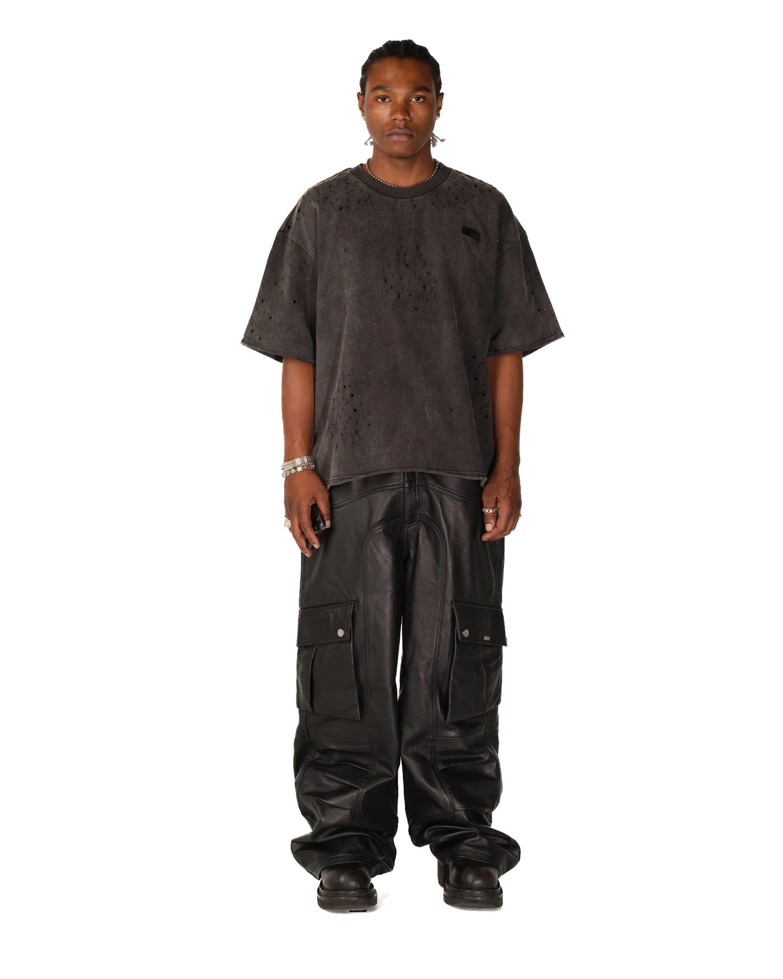 Karl Kani Belmont Cargo Pants (Leather)